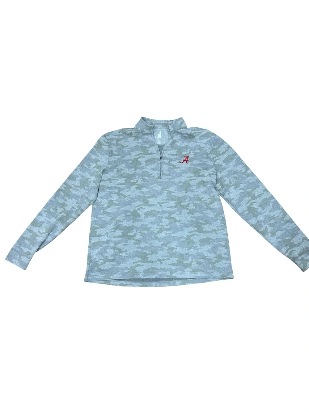 ✨ Johnnie-O Alabama Crimson Tide Gray Camo Quarter Zip Pullover Men’s Large - Picture 2 of 12
